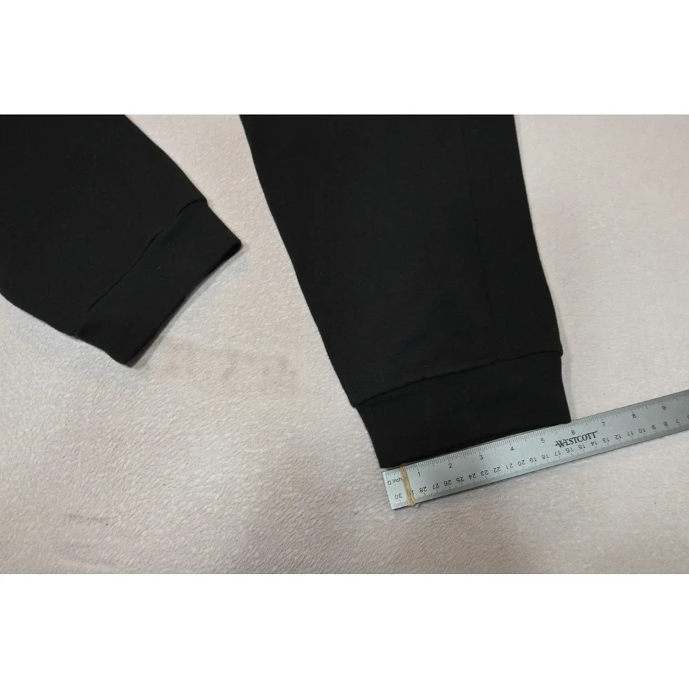 Adidas Joggers Mens Large Black Three Stripe Drawstring Sweatpants Excellent